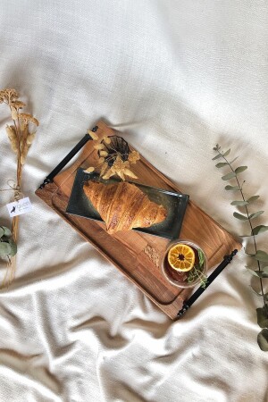 سلة من الخشب من نوع MNZ، المقبض الأسود، الخشب البيك MERSAN008 - NOBLERAVEN DESIGN