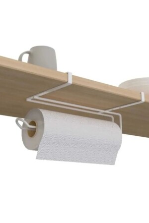 MNZ-بيضاء من معدني لا يتصدأ ورق منشفة حامل مطبخ ورق منشفة رف منشفة رف منشفة مستقيم - Metalay