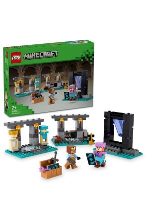 MNZ-® Minecraft® Armory 21252 - مجموعة بناء للأطفال من 7 سنوات فصاعداً (203 قطعة) - Lego