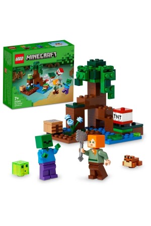 MNZ-® Minecraft® Swamp Adventure 21240 - مجموعة مبنى ألعاب للأطفال من سن 7 سنوات فصاعداً (65 قطعة) DFN21240 - LEGO