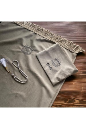 MNZ-قليل كابيه نمط السلمونة دعاء السجاد مع الحقيبة - Miracle Gifts