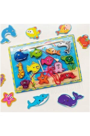 MNZ-خشب المغناطيس صيد الأسلاك صيد لعبة MLM94 - Wooden Toys