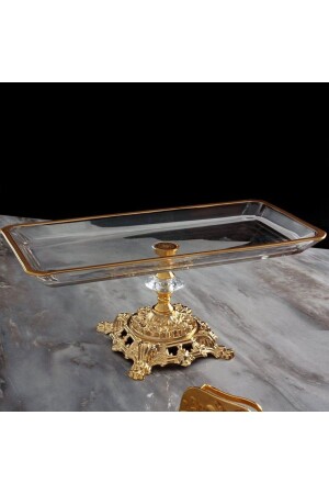 سلة تقديم مستطيل MNZ مع ساقات معدنية MLN - daisyglass