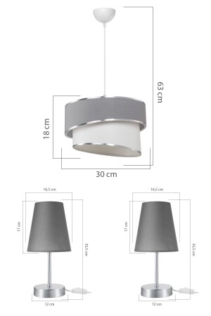 MNZ-باريس غرفة نوم شمعة شمعية إضاءة ظل المصابيح مجموعة أنتراتيت mng. 1878745 - manogrup avize aydınlatma