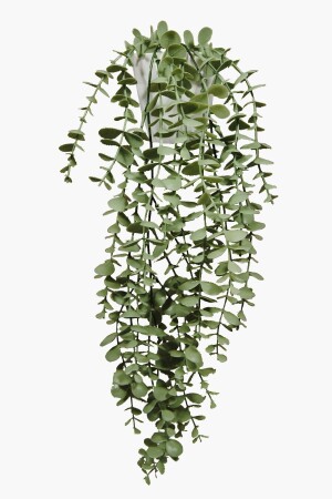 MNZ-الزهرة الاصطناعية Moblen Mica الماس pastel خضراء اليوكاليبتوس العريضة في وعاء أبيض - Lilac Home