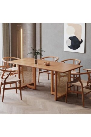 طاولة تناول الجوزان الطبيعية من الخشب من MNZ - Moldhome