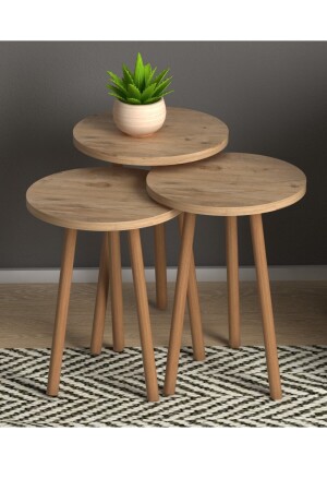 MNZ - الرومانية المهدبة الطاولة - الخشب الأطلسي - Monte Sehpa