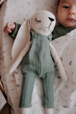 أرنب الذكر (MNZ) (Muslin) المرافق النائم (Green) - Tba Collection