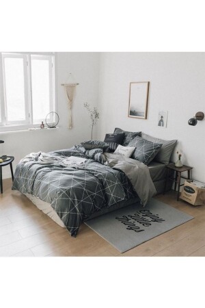 MNZ- كولومبيا مزدوجة الجانب الرمادي الأبيض الواحد غطاء القماش مع الأوراق القطنية NallsColombiaNevTak - Nalls Home