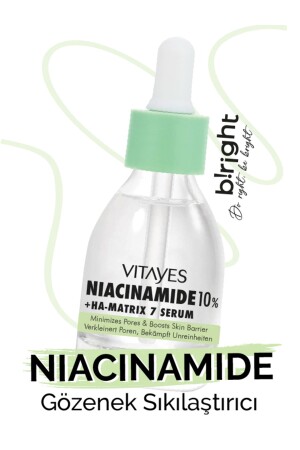 MNZ- niacinamide 10% و حمض هيلورونيك البشرة حفرة تحديد حاجز الجلد تعزيز مصل الجلد - Vitayes