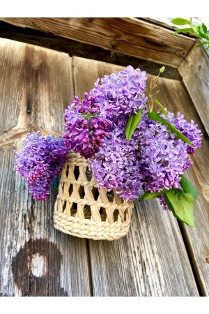 سلة ميكر مزخرفة من MNZ - وعاء زهرة ميكر - منظمة مزخرفة متعددة الأغراض - Nihals