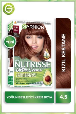 MNZ- Nutrisse التغذية المكثفة كريم دائم لون الشعر 4. 5 كاستينات حمراء - Garnier