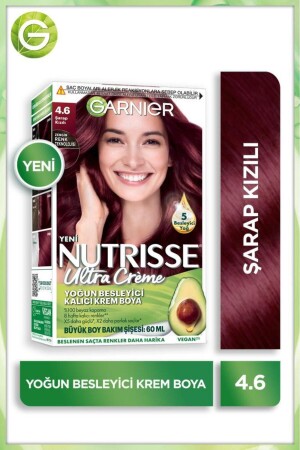 MNZ- Nutrisse التغذية المكثفة كريم دائم لون الشعر 4. 6 شراب أحمر - Garnier