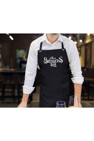 فرشاة مطبخ أسود محترفة من MNZ مع اسم شخصي وتصميم شريط التاريخ ، فرشاة طباخ ، مطبخ Ö Bitmeden131522 - Bk Gift