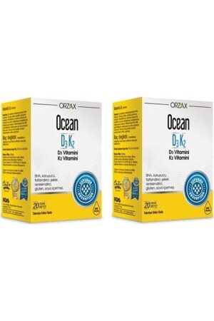 MNZ- Ocean فيتامين D3k2 قطرات 20 مل 2 حزمة - Ocean