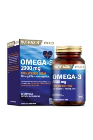 MNZ- Omega3 2000mg 60 حبوب - Nutraxin
