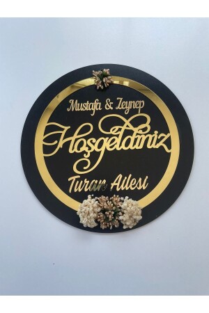 زينة من الزجاجات من الذهب من MNZ اسمها أسفل - ONCA HEDİYELİK