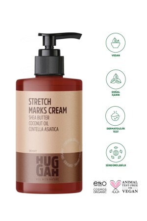 كريم رعاية الجلد الطبيعي من نوع MNZ- Organic Anti- stretch Mark 180ml إصلاح هيميتوريزينشي مكثف لجميع الجلد - Huggah