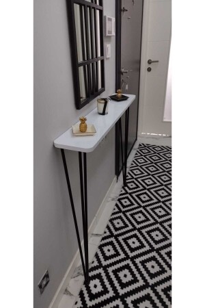 MNZ- Oval Edge Drainer أبيض 100 سم ساق أسود - Pinhal Home