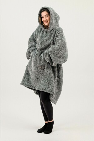 غطاء قابل للارتداء من نوع MNZ - Oversize One Size مريح جداً Unisex Hoodie Plush Hooded Sweatshirt PFY301 - POFFY