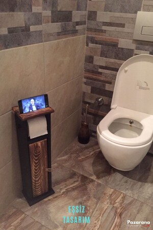 محفظة ورق المياه المياه MNZ الخشبية محفظة الهاتف المرحاض مواقف معتمدة محفظة ورق الحمام ovrpzr000434 - OverPazar