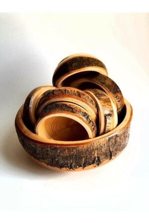 كأس خشبية من الخشب من MNZ - مجموعة الكوكي الطبيعية من الخشب من القش - ÖZ NUR HOME