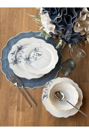 مجموعة من طعام العشاء من طراز MNZ - Palvin 24 قطعة لـ 6 أشخاص DNR0034 - ROSSEV