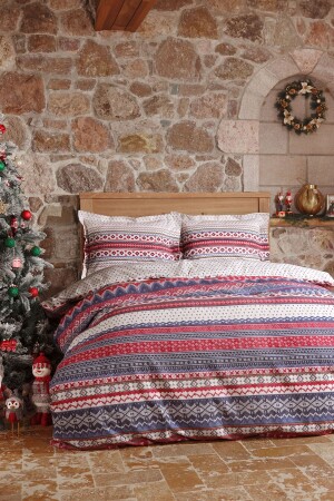 (MNZ-سنة جديدة) (سنة جديدة) (Paolo Navy Blue) 100٪ (قطن فلانيل) (Cotton Flannel) (تجميع غطاءات واحدة) - Karaca Home