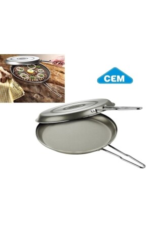 MNZ-مزدوج الجانب سمكة توأم Patty Pan 32 سم - Cem