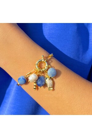 مادة من المعتمدة على MNZ - Pearl & Quartz Natural Stone Design Owl Bracelet - Jewine Studio