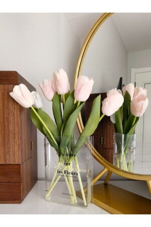 موقف الزهور الزخرفة من صندوق كتب MNZ - موقف الكتب الشفافة من مكتب - Peony Studio