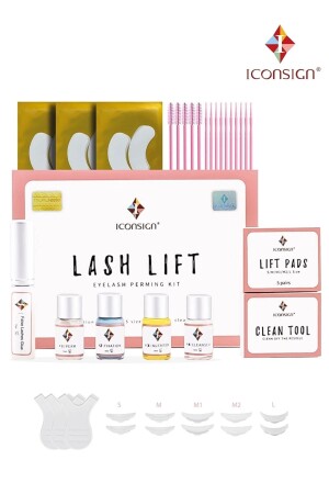 MNZ-® عينين العينات Perm رفع مجموعة محترفة عينين العينات Perm مجموعة كاملة - Iconsign Lash Lift