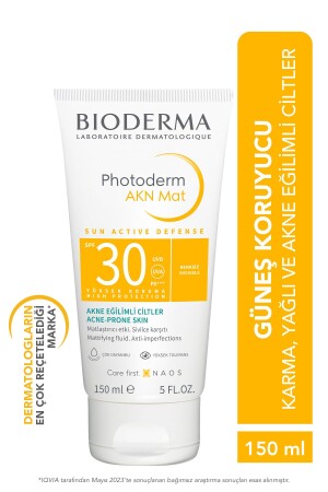 MNZ- Photoderm AKN Matte Anti- Acne واقي شمسي زيتي للثديى المعتدل الجلد تأثير مضاد 150 مل - Bioderma