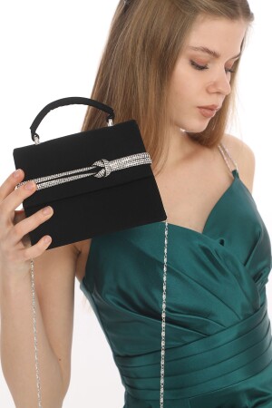 مادة السوداء من لون MNZ الملحقات الحجر الملحقات المغناطيسية إغلاق الشريط الكتف المستخدم (حجم صغير) PİE2005 - Piedra