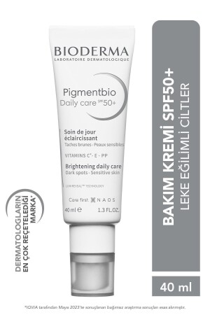 MNZ- Pigmentbio Daily Care Spf50 مضاد للبقع مضاد للضوء واقي من الشمس فيتامين E وC كريم 40 مل - Bioderma