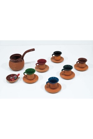 MNZ-كابادوكيا كوب القهوة وعاء الخزف المكونة من كوب الزهور التركية الاطفال الهدية كوب الخزف المكون من PIN75 - PINARSTORE