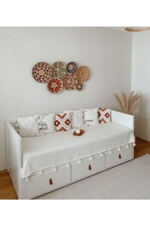 غطاء الأريكة من طراز MNZ خياطة من طراز Pique- غطاء السرير Ecru - Kahoco