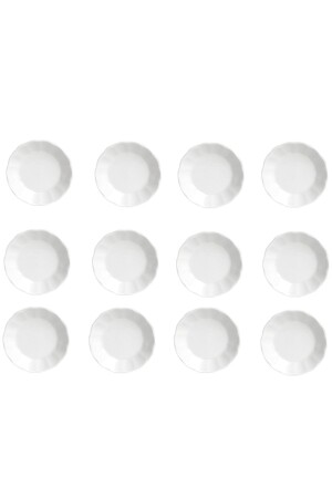 MNZ- Plain White Tea Plate 12 سم 12 قطعة برلين - Porland