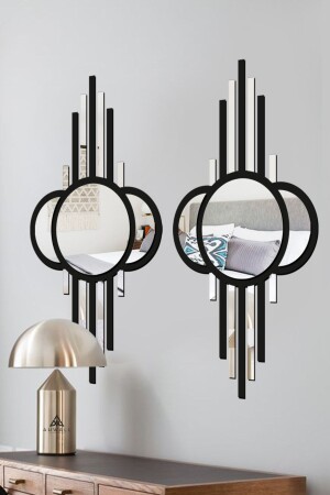 نموذج مرحلة MNZ-القمر غير متماثل مرآة Plexi MDF طاولة الفضة مزدوجة AW92104GC - AHWALL WOODWORKING