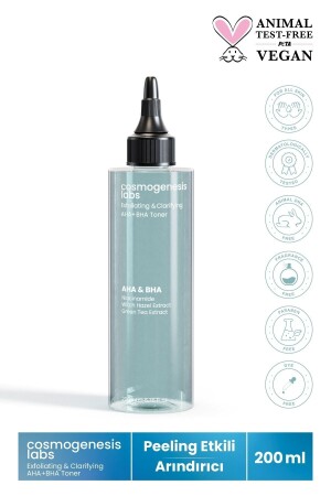 MNZ- Poring Firming Aha+bha Tonic 200ml الفيجانية التخلص من الفيجان فعالة ضد الشيخوخة (5% Aha-2% حمض الساليسيل) CGL401 - Cosmogenesis Labs