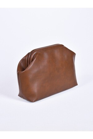 حقيبة يد من الجلد المزيفة البني للمرأة MNZ - Heybe's