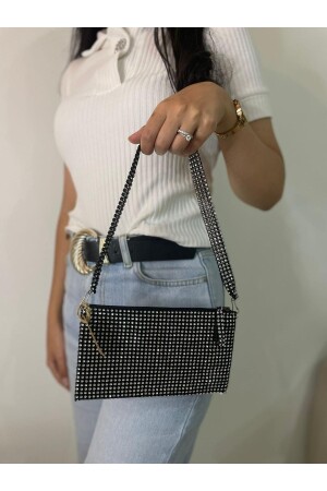 حقيبة مساء يد مشعة من MNZ مع غطاء جلد حجر مشعة - Smy Bag