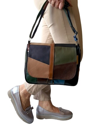 حقيبة نساء ملونة من الجلد الأصلي من MNZ - Erzeno