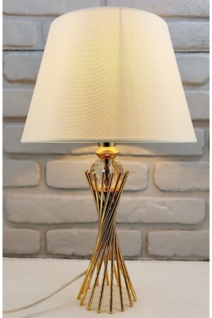 MNZ-ذهب محطم المعدات المتحركة قدما كريستال الزجاج الكبيرة الكريمة خفيفة الأنسجة قبعة مصباح ظل طاولة مصباح PRA-54760 - 365GUNSERİSONU