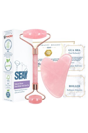 MNZ-الورد الوردي (الورد) كوالير الوجه والقلب غوشا مجموعة من اثنين من الحجر الطبيعي غوا شاش Premium Seay5213223 - Seay