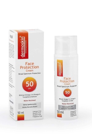 MNZ- Protection Facial SPF 50+ كريم واقي الشمس 50 مل - Dermoskin