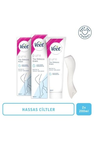 MNZ- Pure 200ml كريم تجفيف حساس الجلد X 2 - Veet