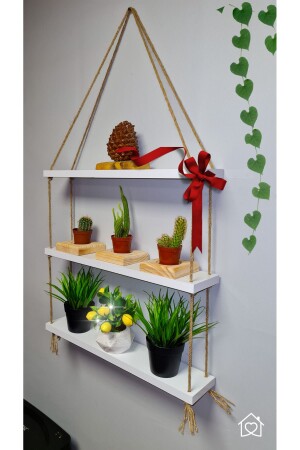 التصميم الديكوراتي الحديثة من طراز MNZ الحبل الأبيض هدية غرفة المعيشة غرفة الأطفال رف الجدار - Ramazan Küçük