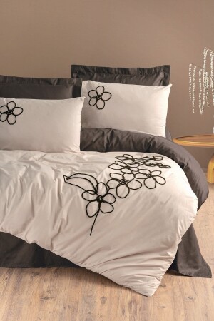 MNZ-منقوشة Ranforce غطاء غطاء مزدوج غطاء مجموعة Panos Brown 8680108067970 - Cotton Box