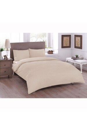 MNZ- أساسي Ranforce مزدوج غطاء غطاء مجموعة بيج - Taç